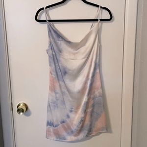 Pastel silk slip dress NWT